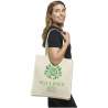 Shopper in cotone f.to 38x41x8,5 cm. con logo stampato - cod. P120135
