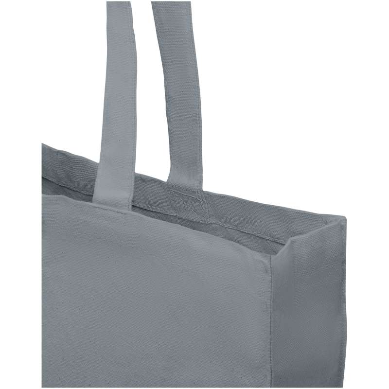 Shopper in cotone f.to 38x41x8,5 cm. con logo stampato - cod. P120135