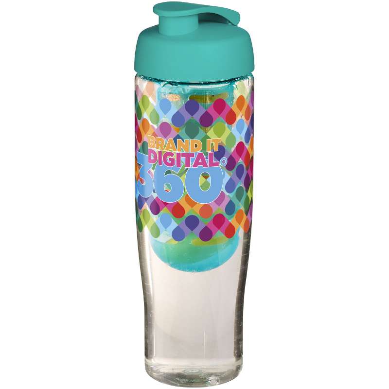Borraccia sportiva da 700 ml con scritte stampate e infusore - cod. P210041