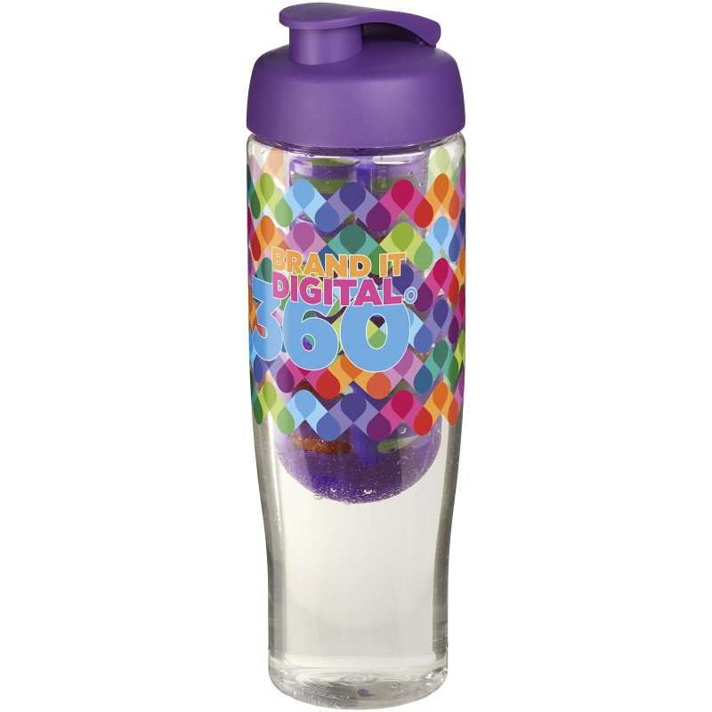Borraccia sportiva da 700 ml con scritte stampate e infusore - cod. P210041
