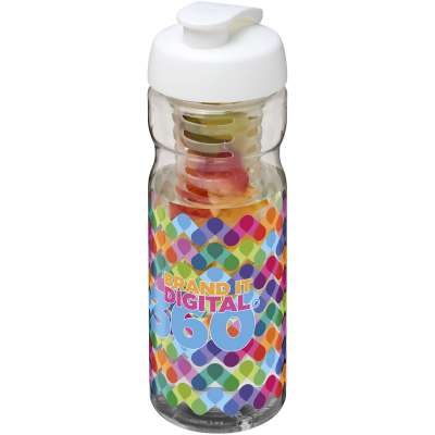 Borraccia sportiva H2O Active® Base da 650 ml con coperchio a scatto e infusore - cod. P210046