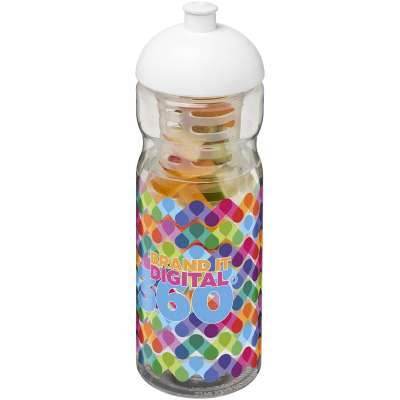 Borraccia sportiva H2O Active® Base da 650 ml con coperchio a cupola e infusore - cod. P210048