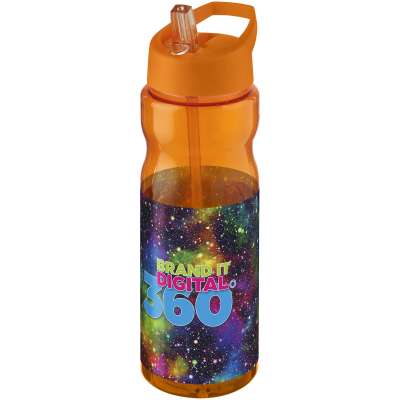 Borraccia sportiva H2O Active® Base da 650 ml con coperchio con beccuccio - cod. P210049