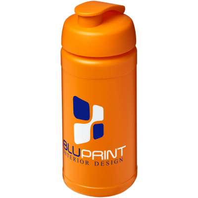 Borraccia sportiva Baseline® Plus da 500 ml con coperchio a scatto - cod. P210068