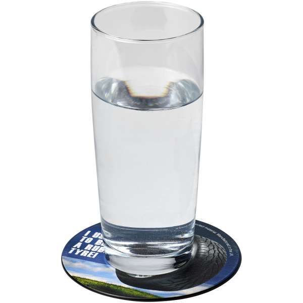 Sottobicchiere rotondo in gomma Brite-Mat® - cod. P210521