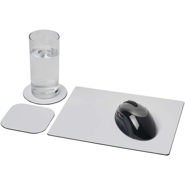 Set Brite-Mat® 1 con tappetino per mouse e sottobicchieri - cod. P210526