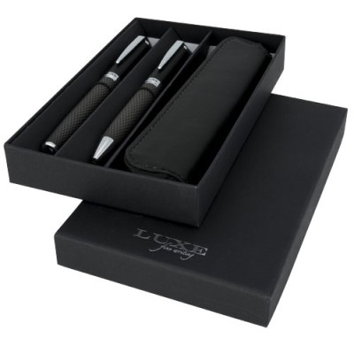 Set regalo con coppia di penne e sacchetto Carbon (inchiostro nero)