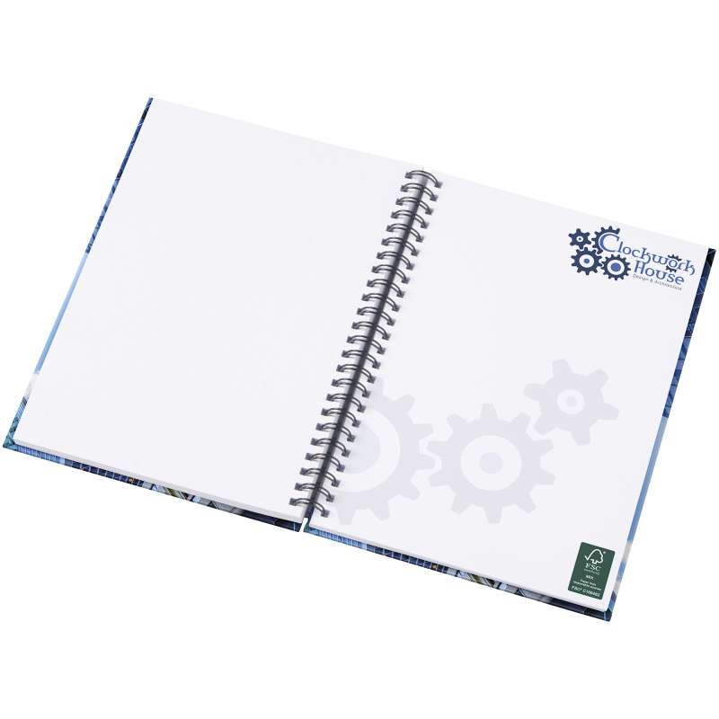Notebook A5 con spirale con logo e scritte - cod. P21257