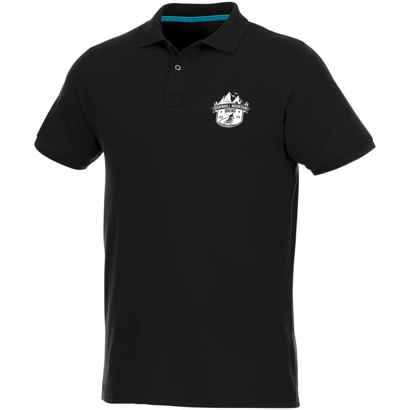 Polo promozionale da uomo in tessuto organico riciclato - cod. P37502