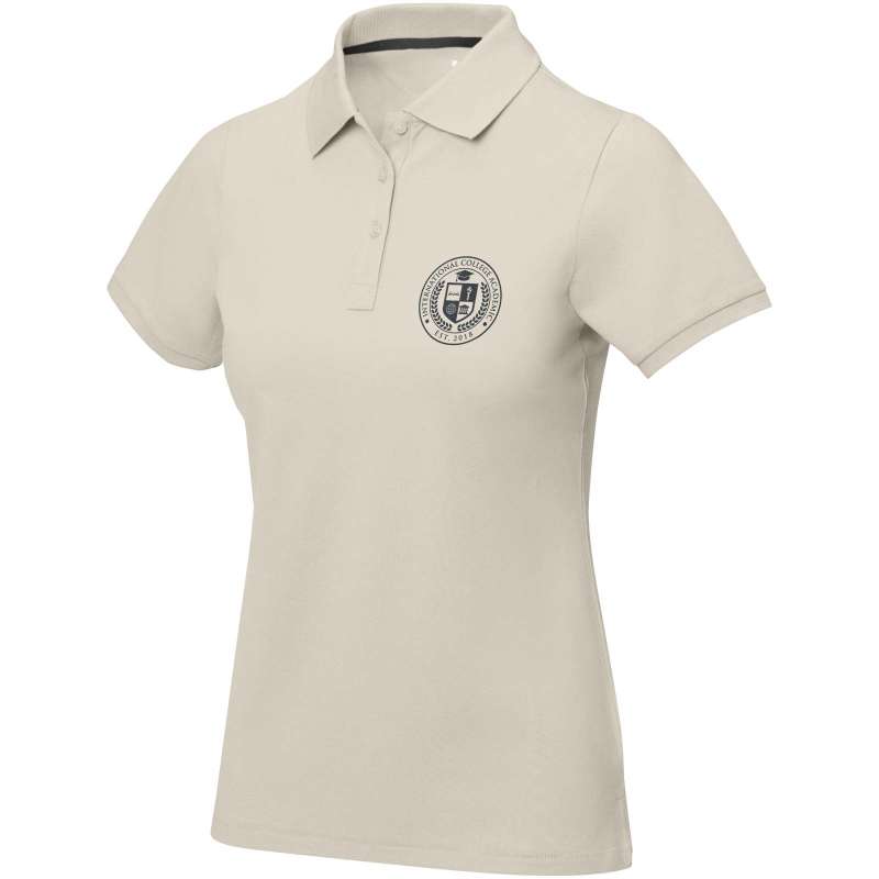 Polo stampata con logo a manica corta da donna - cod. P38081