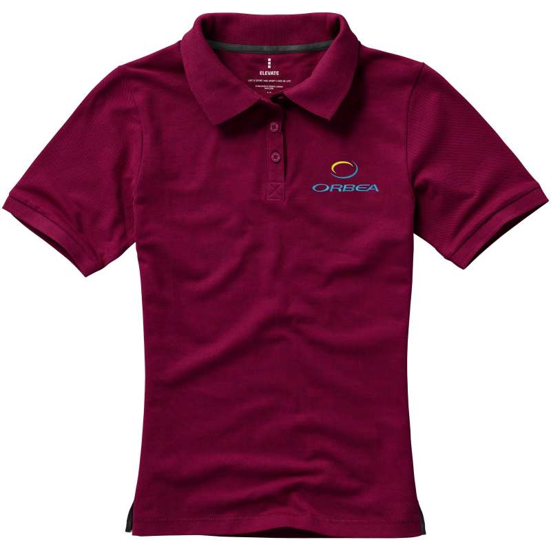 Polo stampata con logo a manica corta da donna - cod. P38081