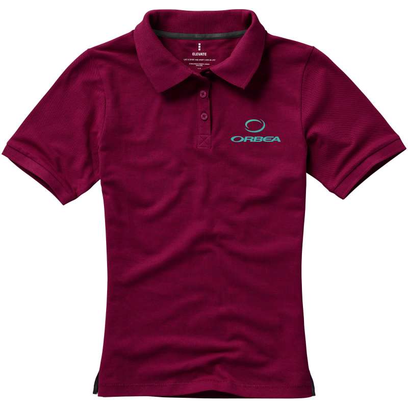 Polo stampata con logo a manica corta da donna - cod. P38081