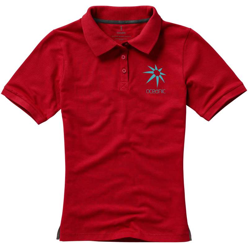 Polo stampata con logo a manica corta da donna - cod. P38081