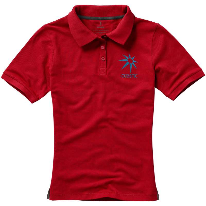 Polo stampata con logo a manica corta da donna - cod. P38081