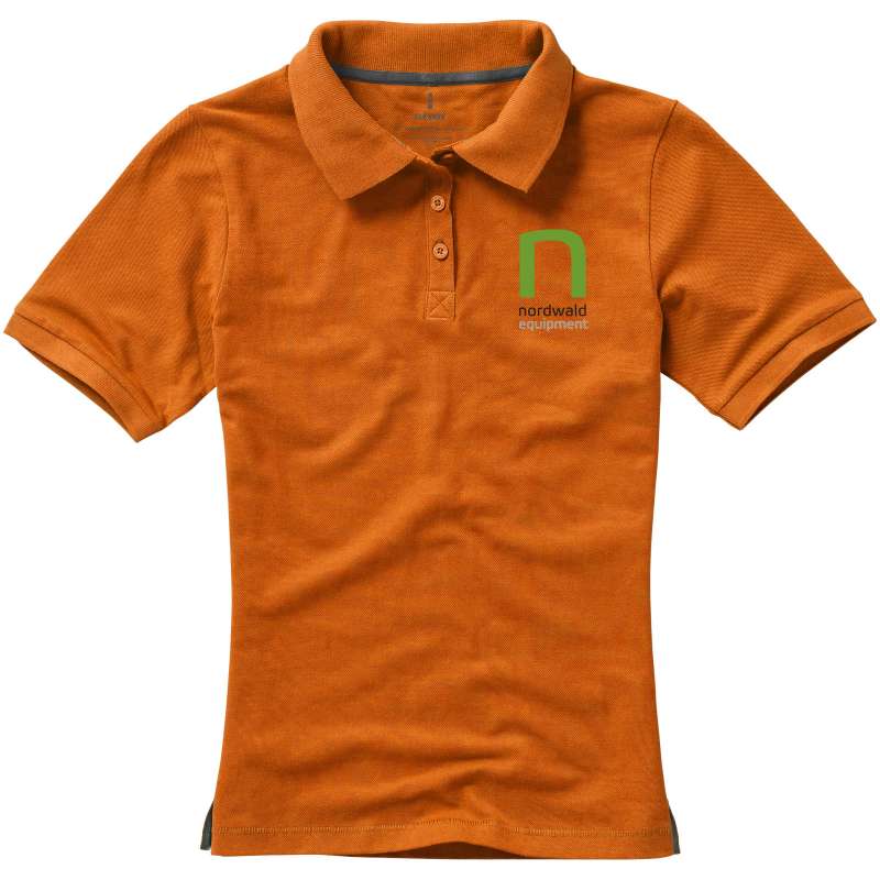 Polo stampata con logo a manica corta da donna - cod. P38081
