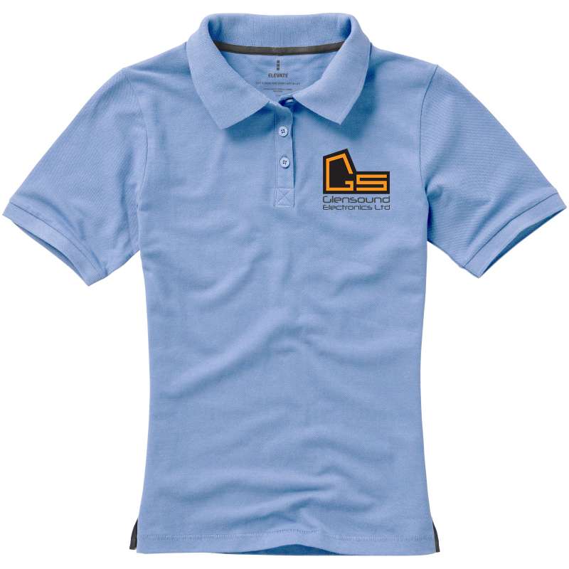 Polo stampata con logo a manica corta da donna - cod. P38081