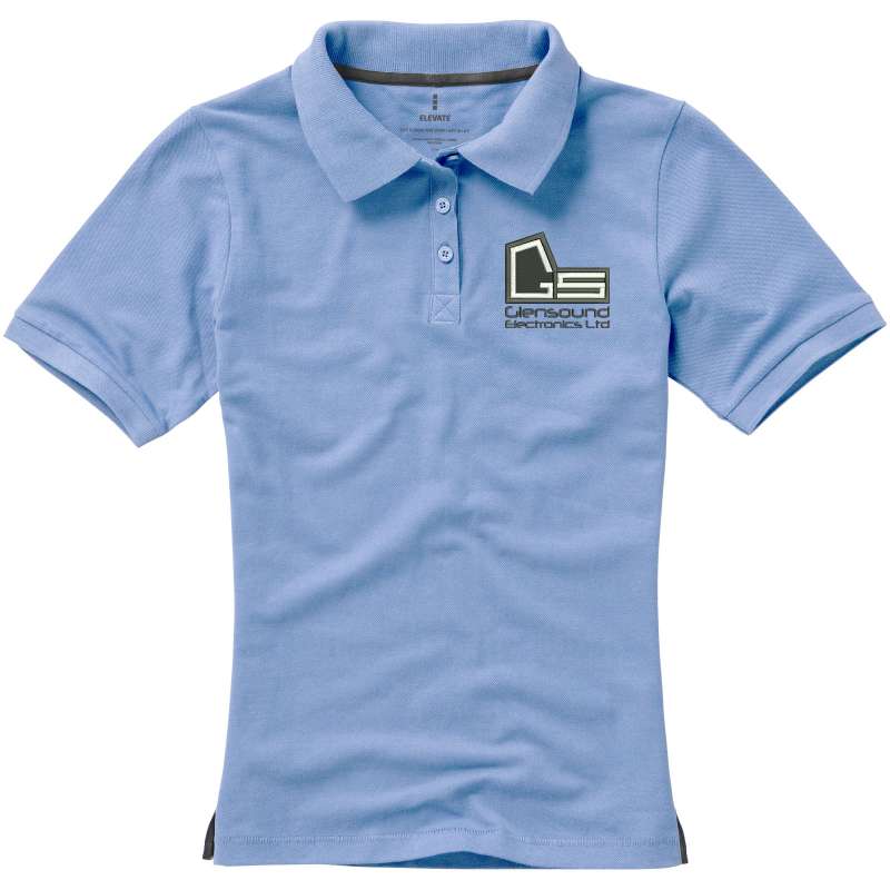 Polo stampata con logo a manica corta da donna - cod. P38081