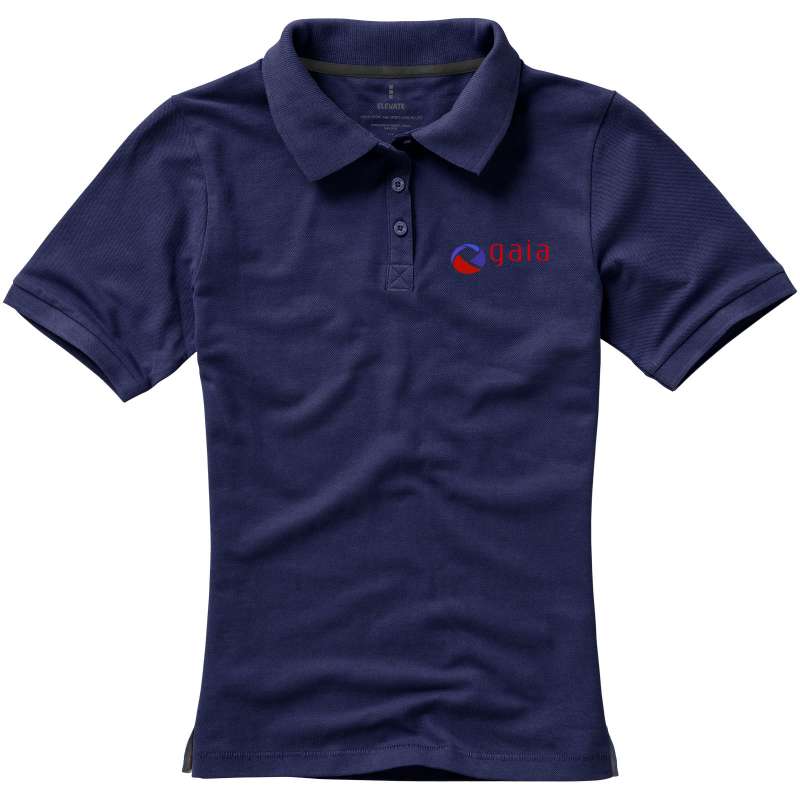 Polo stampata con logo a manica corta da donna - cod. P38081