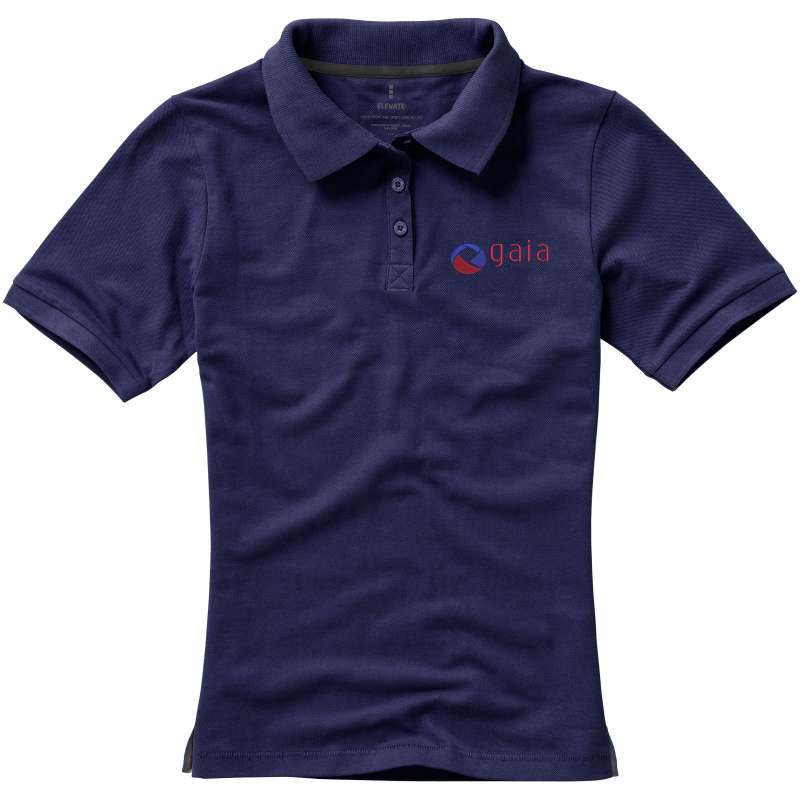 Polo stampata con logo a manica corta da donna - cod. P38081