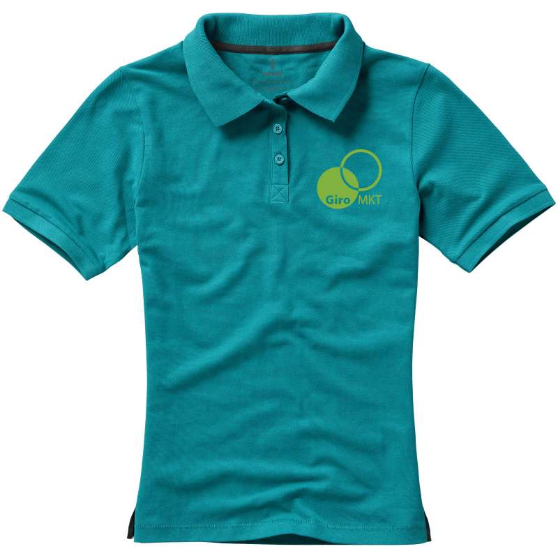 Polo stampata con logo a manica corta da donna - cod. P38081