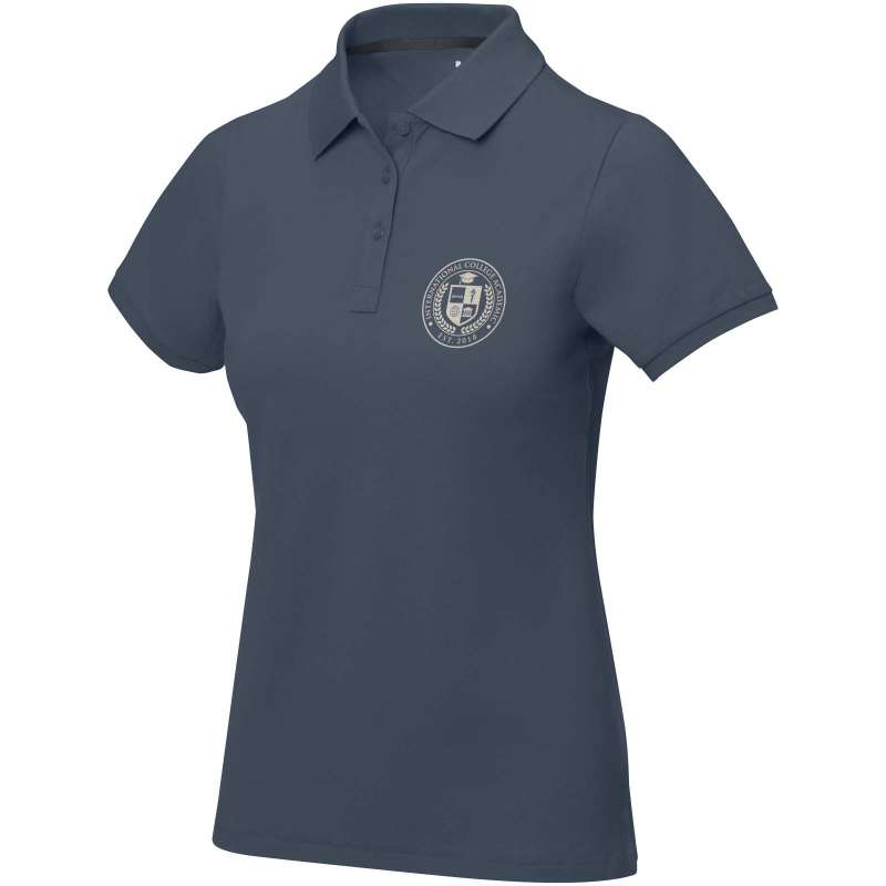 Polo stampata con logo a manica corta da donna - cod. P38081