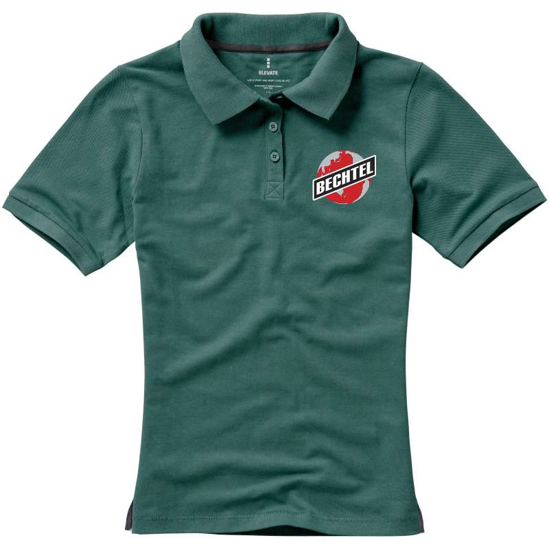 Polo stampata con logo a manica corta da donna - cod. P38081