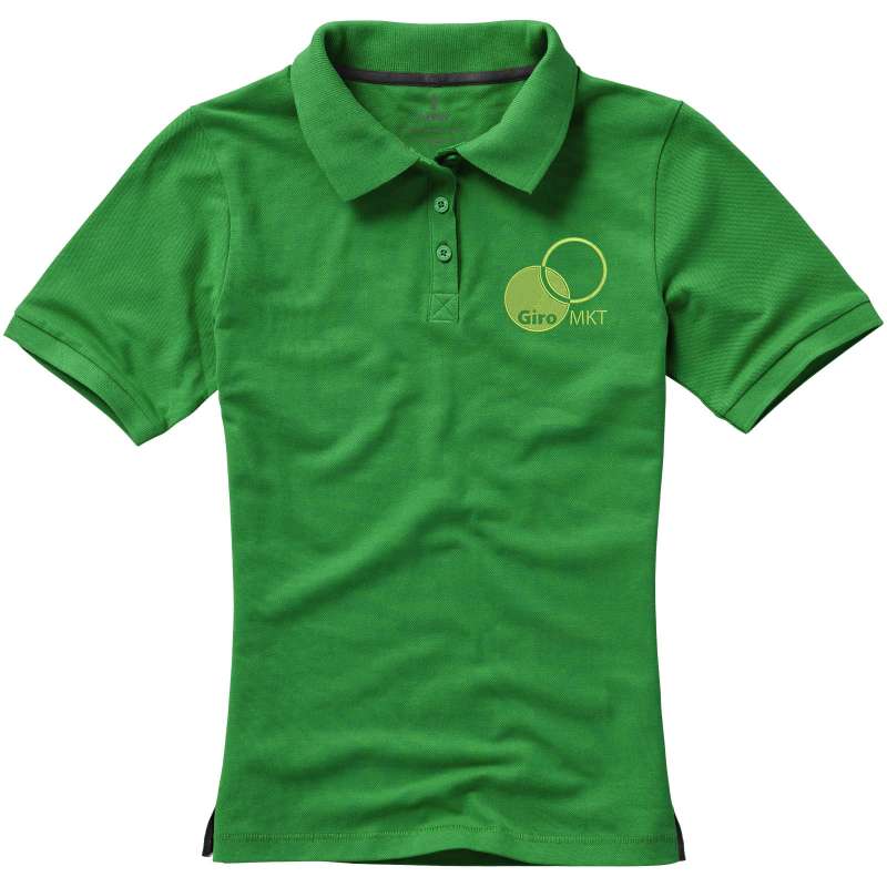 Polo stampata con logo a manica corta da donna - cod. P38081
