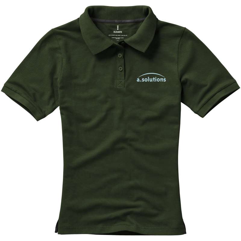 Polo stampata con logo a manica corta da donna - cod. P38081