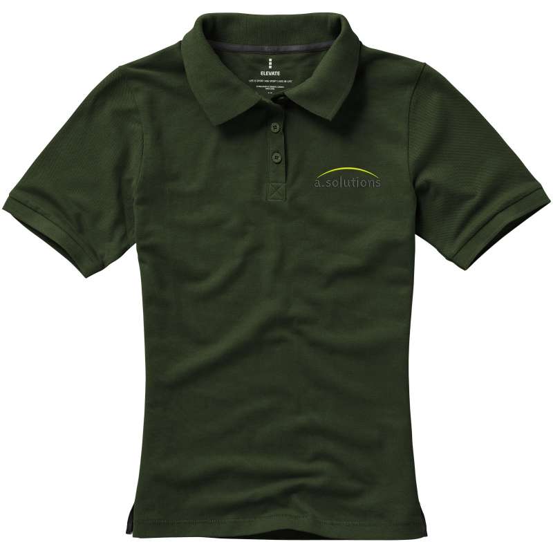 Polo stampata con logo a manica corta da donna - cod. P38081