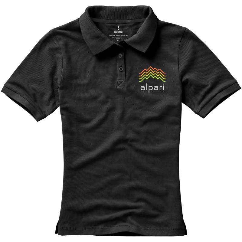 Polo stampata con logo a manica corta da donna - cod. P38081