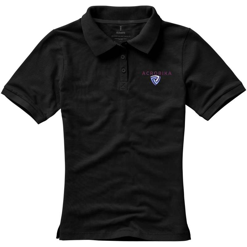 Polo stampata con logo a manica corta da donna - cod. P38081