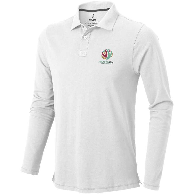 Polo personalizzata a manica lunga da uomo - cod. P38086