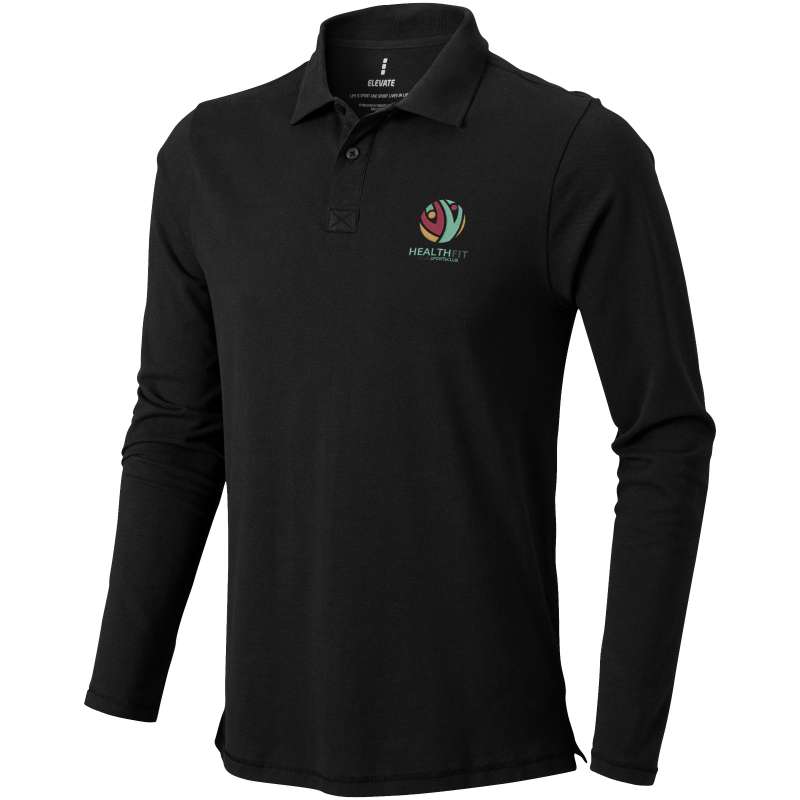 Polo personalizzata a manica lunga da uomo - cod. P38086