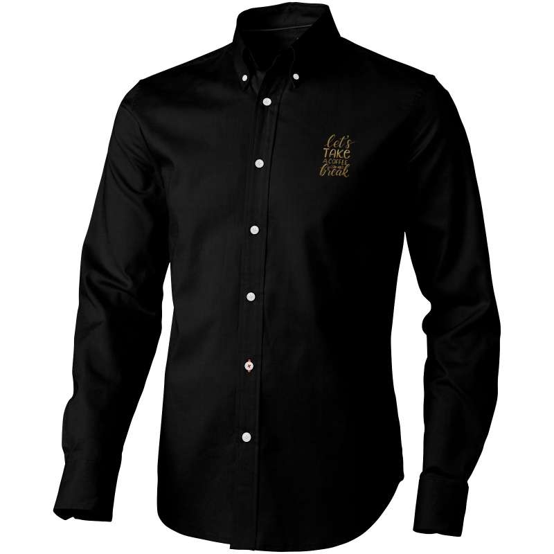 Camicia da stampare con scritte a manica lunga da uomo - cod. P38162