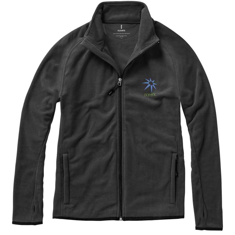 Giacca in microfleece con zip intera da uomo - cod. P39482