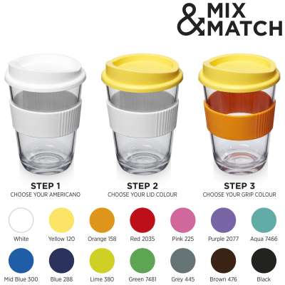 Bicchiere da 300 ml con impugnatura in silicone da stampare - cod. P210090