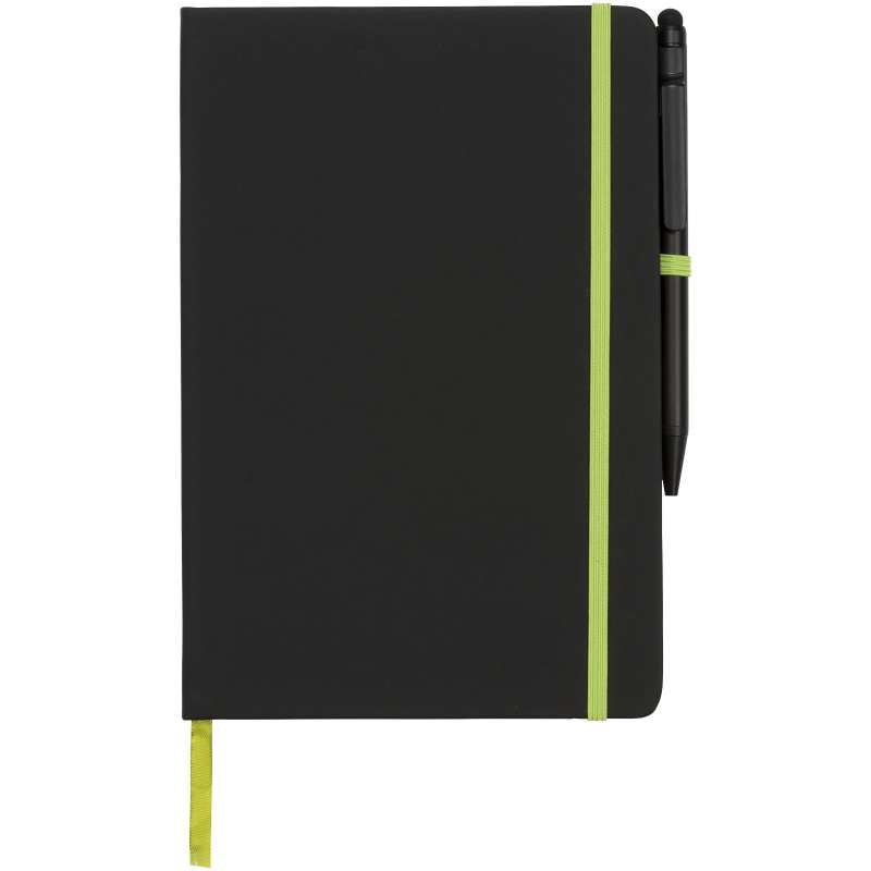 Blocco note con bordi colorati e 96 fogli a righe color crema - cod. P210210