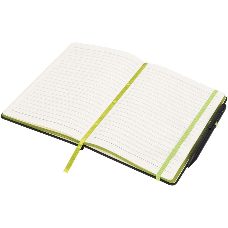Blocco note con bordi colorati e 96 fogli a righe color crema - cod. P210210