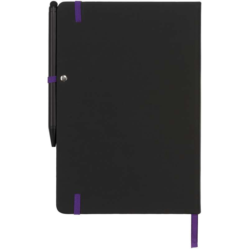 Blocco note con bordi colorati e 96 fogli a righe color crema - cod. P210210