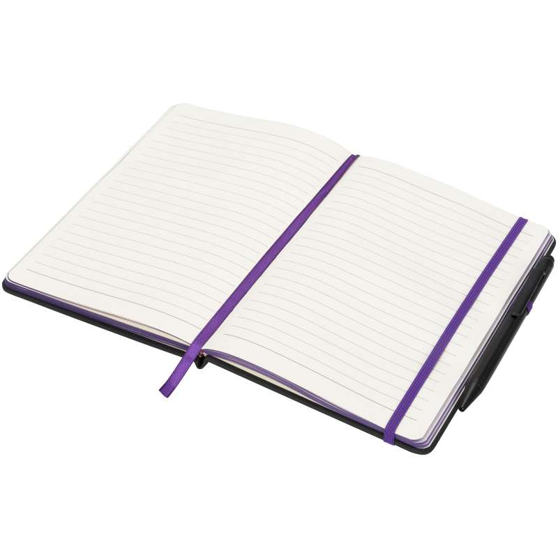 Blocco note con bordi colorati e 96 fogli a righe color crema - cod. P210210