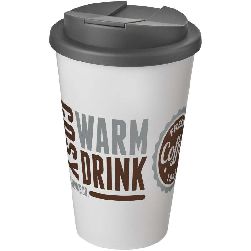 Bicchiere termico promozionale da 350 ml con coperchio ermetico - cod. P210695