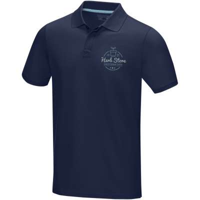 Polo Graphite a manica corta da uomo in tessuto organico - cod. P37508