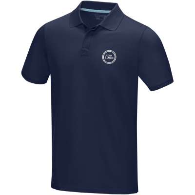 Polo Graphite a manica corta da uomo in tessuto organico - cod. P37508