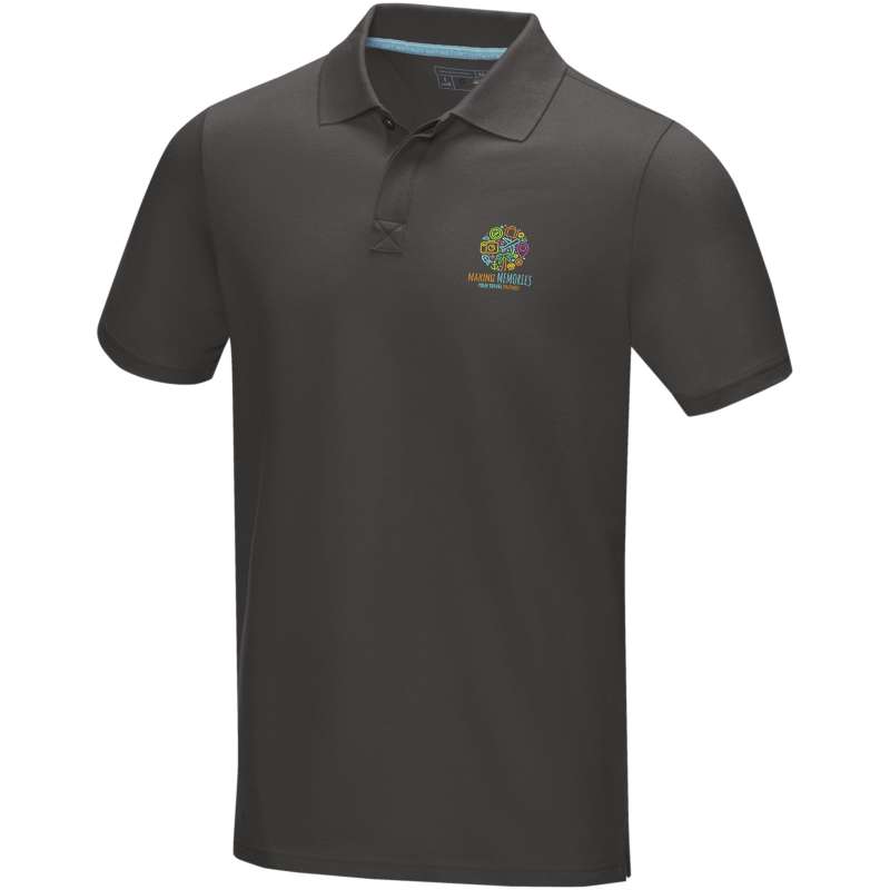 Polo Graphite a manica corta da uomo da personalizzare - cod. P37508