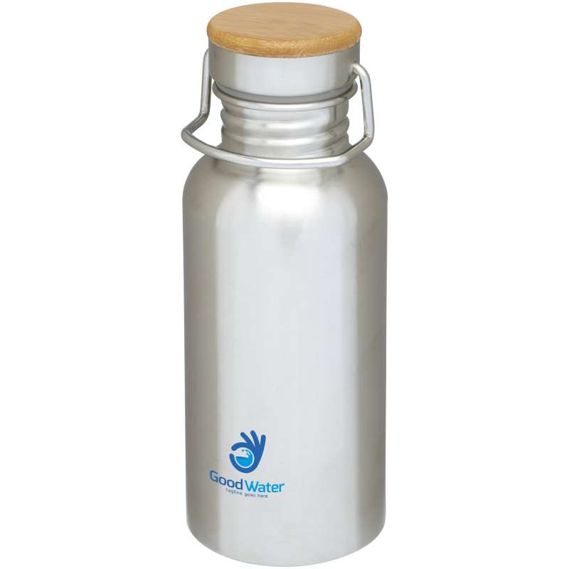 Borraccia sportiva in acciaio da 550 ml con stampa logo - cod. P100657