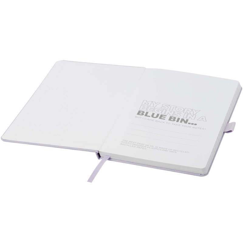 Blocco note A5 in carta riciclata con logo personalizzato - cod. P107763