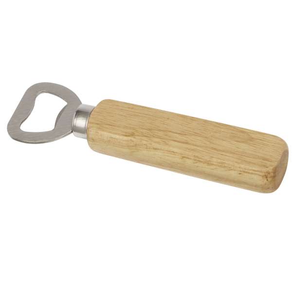 Apribottiglie con manico in legno con stampa logo - cod. P113203