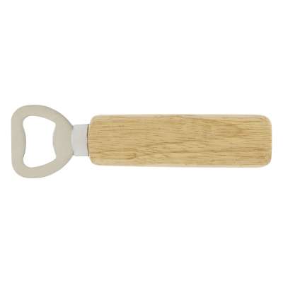 Apribottiglie con manico in legno con stampa logo - cod. P113203