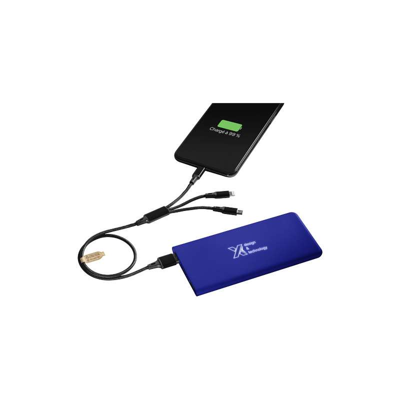 Caricabatterie da viaggio con logo stampato da 5000 mAh - cod. P2PX016