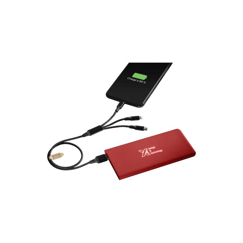 Caricabatterie da viaggio con logo stampato da 5000 mAh - cod. P2PX016